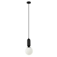 Lampy sufitowe - Italux Nowoczesna lampa wisząca ALDEVA S E27 wys.107 cm czarny PND-02340-1S-BK - miniaturka - grafika 1