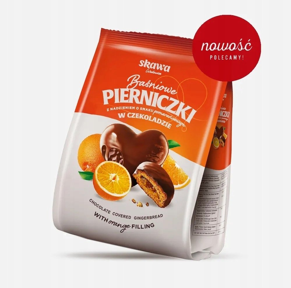 Skawa Pierniki z nadzieniem pomarańczowym w czekoladzie 150g