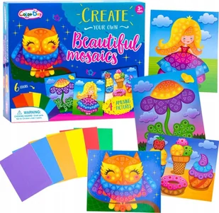 Jokomisiada Kreatywna WYKLEJANKA piankowa mozaika SOWA ZA2127 - Zabawki kreatywne - miniaturka - grafika 1