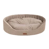 Legowiska dla psów - Amiplay Siena Legowisko Owalne L Beżowe Dla Psa - miniaturka - grafika 1