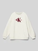 Bluzy dla dziewczynek - Bluza o kroju oversized z nadrukiem z logo model ‘TEDDY’ - miniaturka - grafika 1