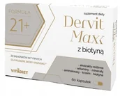 Suplementy naturalne - VITADIET SP. Z O.O. VitaDiet Dervit Max z biotyną 60 kapsułek - miniaturka - grafika 1