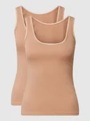 Koszulki i topy damskie - Top z okrągłym dekoltem w zestawie 2 szt. - miniaturka - grafika 1