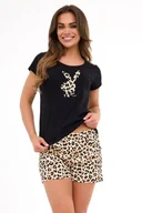 Piżamy damskie - CORNETTE PIŻAMA DAMSKA KR 628/460 BUNNIES 2 XXL CZARNY - miniaturka - grafika 1