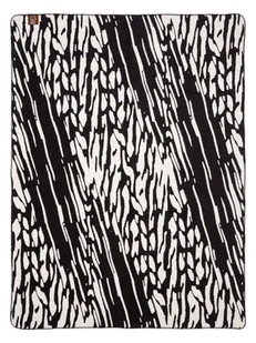 Koc bawełniano-akrylowy 150x200 biały czarny we wzorze zebry - Koce - miniaturka - grafika 1