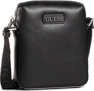 Guess, Dan, Document Holder, Leather Crossbody Bag, Black, Mini, For Men For Men - Nerki - miniaturka - grafika 1
