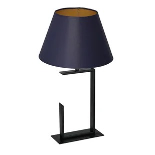 Luminex H 520 Black 3413 Lampa stołowa lampka 1x60W E27 czarny/niebieski/złoty - Lampy stojące - miniaturka - grafika 1