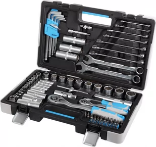MEGA Zestaw 91 szt. nasadki 1/2" 1/4", bity, klucze crv 58091 - Zestawy narzędziowe MEGA Zestaw 91 szt. nasadki 1/2" 1/4", bity, klucze crv 58091 - Zestawy narzędziowe - miniaturka - grafika 1