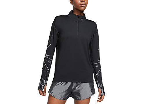 Nike damska W NK ELMNT TOP HZ FLSH GX koszulka z długim rękawem, czarny/odblaskowy silv, M