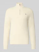 Swetry męskie - Sweter z dzianiny ze stójką - miniaturka - grafika 1