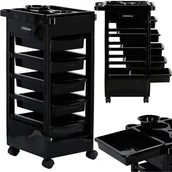 Meble fryzjerskie - Pomocnik kosmetyczny fryzjerski do salonu pod urządzenie kosmetyczne B67-ST005 uniwersalna szafka wózek stolik na kółkach - miniaturka - grafika 1