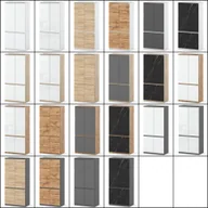 Szafy - Szafa Do Sypialni Loft 80cm Półki Nowoczesna Z Drążkiem Szary Dąb Wotan - miniaturka - grafika 1