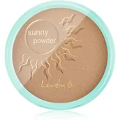 Bronzery i konturowanie twarzy - Lovely Lovely Puder brązujący do twarzy i ciała Sunny Powder z drobinkami złota 23g - miniaturka - grafika 1