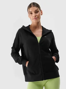 Bluza damska rozpinana streetwear z kapturem 4F 4FWMM00TSWSF1763-20S XL Czarna (5905700346258). Bluzy damskie streetwear - Bluzy damskie - miniaturka - grafika 1