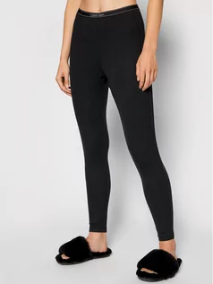 Spodnie damskie - Calvin Klein Underwear Legginsy 000QS6686E Czarny Slim Fit - grafika 1