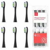 Końcówki do szczoteczek elektrycznych - Oclean Professional Clean Black Firm Końcówki do szczoteczki sonicznej czarne 6 sztuk - miniaturka - grafika 1
