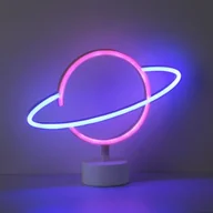 Wyposażenie pokoiku dziecięcego - Lampa stojąca neon Planeta Saturn - miniaturka - grafika 1