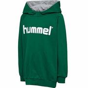 Bluzy męskie - Hummel męska bluza z kapturem Hmlgo Kids Cotton Logo Hoodie zielony Evergreen 140 203512-6140 - miniaturka - grafika 1