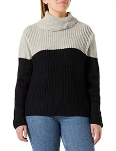 ONLY Damski sweter ONLMANTANNA L/S z golfem EX KNT, Port Royale/Stripes:Black, S, Port Royale/Stripes: czarny, S - Swetry damskie - miniaturka - grafika 1