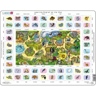 Puzzle 70 el. ramkowe maxi Learning English at the Zoo Larsen - Puzzle - miniaturka - grafika 1