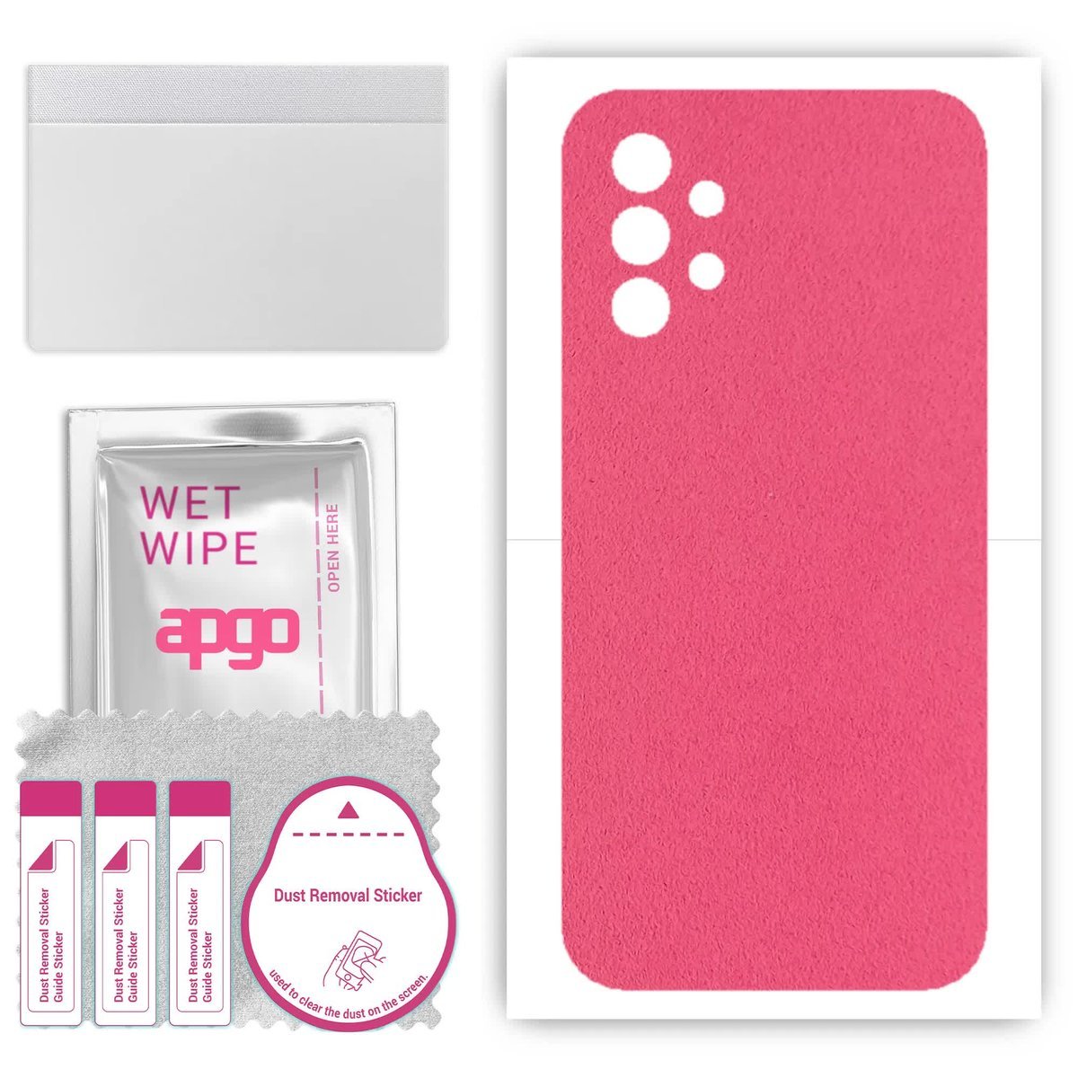 Folia naklejka skórka strukturalna na TYŁ Zamsz do Samsung Galaxy A13 - Zamsz Różowy - apgo SKINS