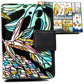 Portfele - Portfel damski skórzany Rovicky z ochroną RFID modna portmonetka na suwak, różnokolorowy czerwony - miniaturka - grafika 1