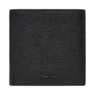 Portfele - Duży Portfel Męski Calvin Klein Saffiano Ew Slim Trifold W Card LV04D1075G Czarny - miniaturka - grafika 1