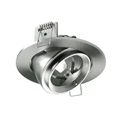 Oprawy, klosze i abażury - v-tac Oprawa Oczko V-TAC GU10 Ruchoma Uchylna Ślimak Satyna VT-700 - miniaturka - grafika 1