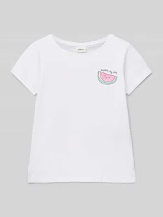 T-shirt o kroju regular fit z czystej bawełny - Koszulki dla dziewczynek - miniaturka - grafika 1