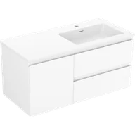 Szafki łazienkowe - Mexen Orio szafka łazienkowa 100 cm z umywalką Otis prawą, 2S, 1D, biała mat - 91A13-10047-3-BBFFF01-W18P01 - miniaturka - grafika 1