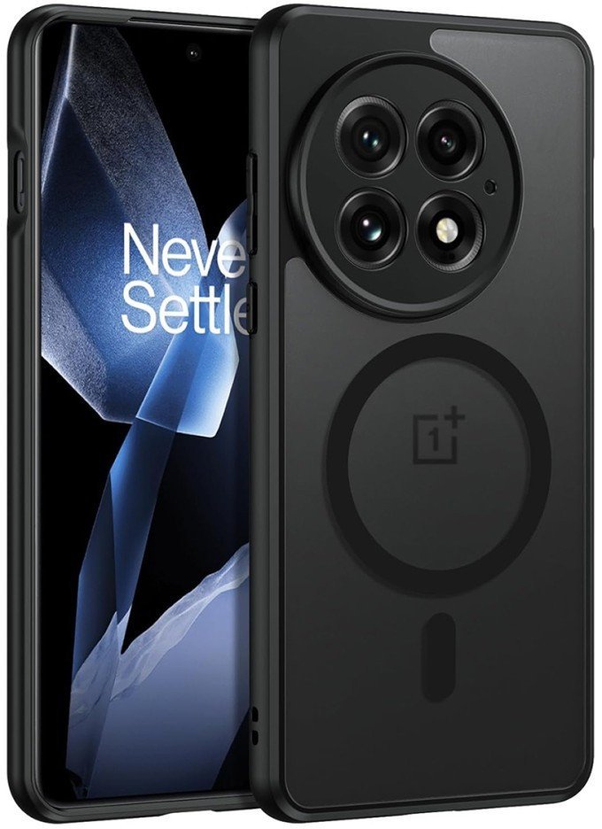 Etui Magnetyczne Magsafe do OnePlus 13, Czarny Półprzezroczysty