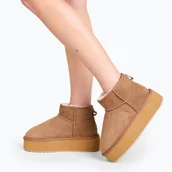 Sport OUTLET - Śniegowce damskie EMU Australia Stinger Micro Flatform chestnut - miniaturka - grafika 1