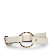 Paski - Damski pasek skórzany z podwójnym zapięciem - miniaturka - grafika 1