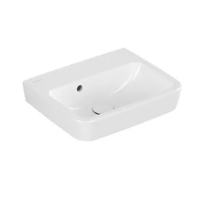 Villeroy & Boch O.novo Umywalka wisząca mała 45x37 cm bez otworu na baterię z przelewem z powłoką CeramicPlus i AntiBac weiss alpin 434447T2 - Umywalki - miniaturka - grafika 1