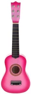 Instrumenty muzyczne dla dzieci - Nobo Kids, Gitara Drewniana Klasyczna 6-Strunowa różowa - miniaturka - grafika 1