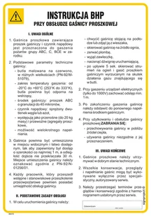 IAA15 INSTRUKCJA BHP PRZY OBSŁUDZE GAŚNICY PROSZKOWEJ, FN - FOLIA SAMOPRZYLEPNA; (245X350MM) - Instrukcje stanowiskowe BHP - miniaturka - grafika 1