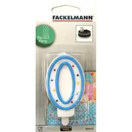 Dekoracje domu - Fackelmann Świeczka urodzinowa cyfra 0 zero Pierwsze urodziny 52576 52576 - miniaturka - grafika 1