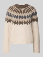 Swetry damskie - Sweter o kroju regular fit z dzianiny z mieszanki wełny - miniaturka - grafika 1