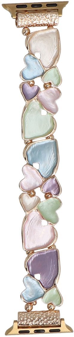 GlacierX bransoleta do smartwatcha Gleam Tender Stretch Bracelet Gold Candy do Apple Watch 38/40/41mm Pastelowa