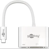 Kable USB - Goobay urządzenie USB-C -adapter DVI, PD, biały, 0.15 m, torebka plastikowa Rozszerzona USB-C w celu złącze DVI 4040849621086 - miniaturka - grafika 1