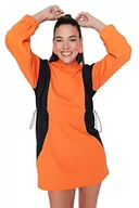 Sukienki - Trendyol Damska młoda mini zmiana, regularna dzianinowa sukienka, pomarańczowy, L - miniaturka - grafika 1