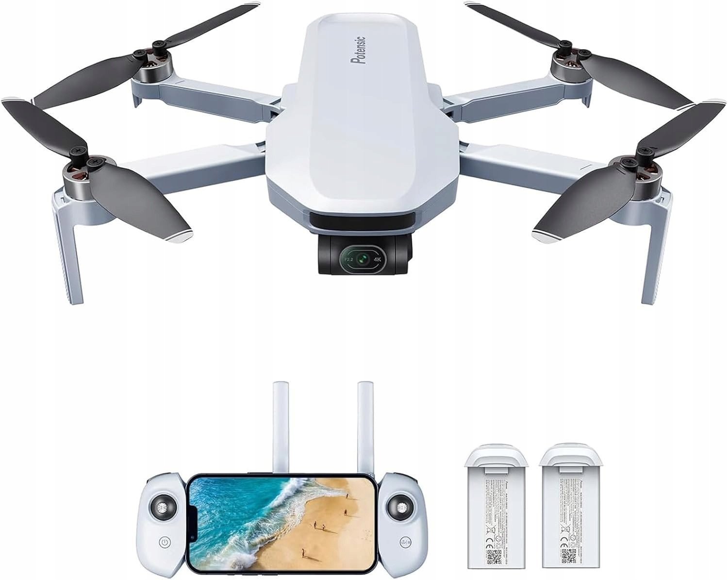 Potensic ATOM Dron GPS z kamerą 4K 2 akumulatory