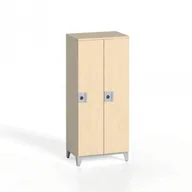 Szafki BHP - B2B Partner Szafa ubraniowa dwuczęściowa niska, brzoza 610751 - miniaturka - grafika 1