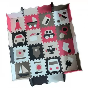 Woopie Baby Mata Piankowa Pojazdy Puzzle Kojec - Maty piankowe - miniaturka - grafika 1