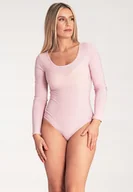 Odzież ciążowa - Bluzka body damskie - Eleganckie body damskie - różowe M1037 rozmiarXL - miniaturka - grafika 1