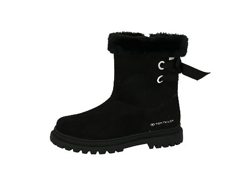 Tom Tailor Kids Dziewczęce 4270450014 modne kozaki, czarny, 36 EU