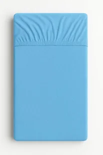 Prześcieradło frotte z gumką do łóżeczka 120x60cm - niebieskie - Prześcieradła dla dzieci - miniaturka - grafika 1
