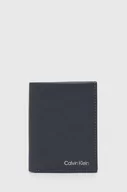 Portfele - Calvin Klein portfel skórzany męski kolor szary - miniaturka - grafika 1