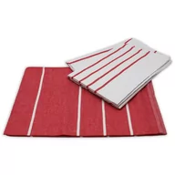 Ściereczki, gąbki, czyściki - Ścierka kuchenna z bawełny egipskiej Czerwone paski, 50 x 70 cm, komplet 3 szt. - miniaturka - grafika 1