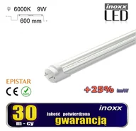Świetlówki - Świetlówka led 60cm 9w t8 6000k g13 zimna przezroczysta - miniaturka - grafika 1